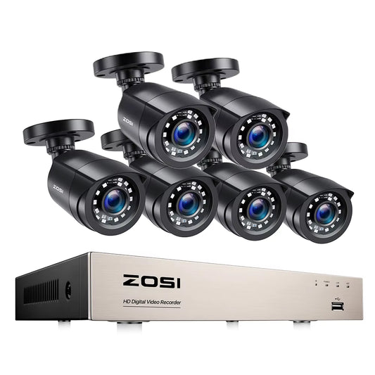 8CH 1080P CCTV System Outdoor 5MP Lite Video DVR with 2/4/6/8Pcs 2MP Wired Security Cam Day/Night Video Surveillance System